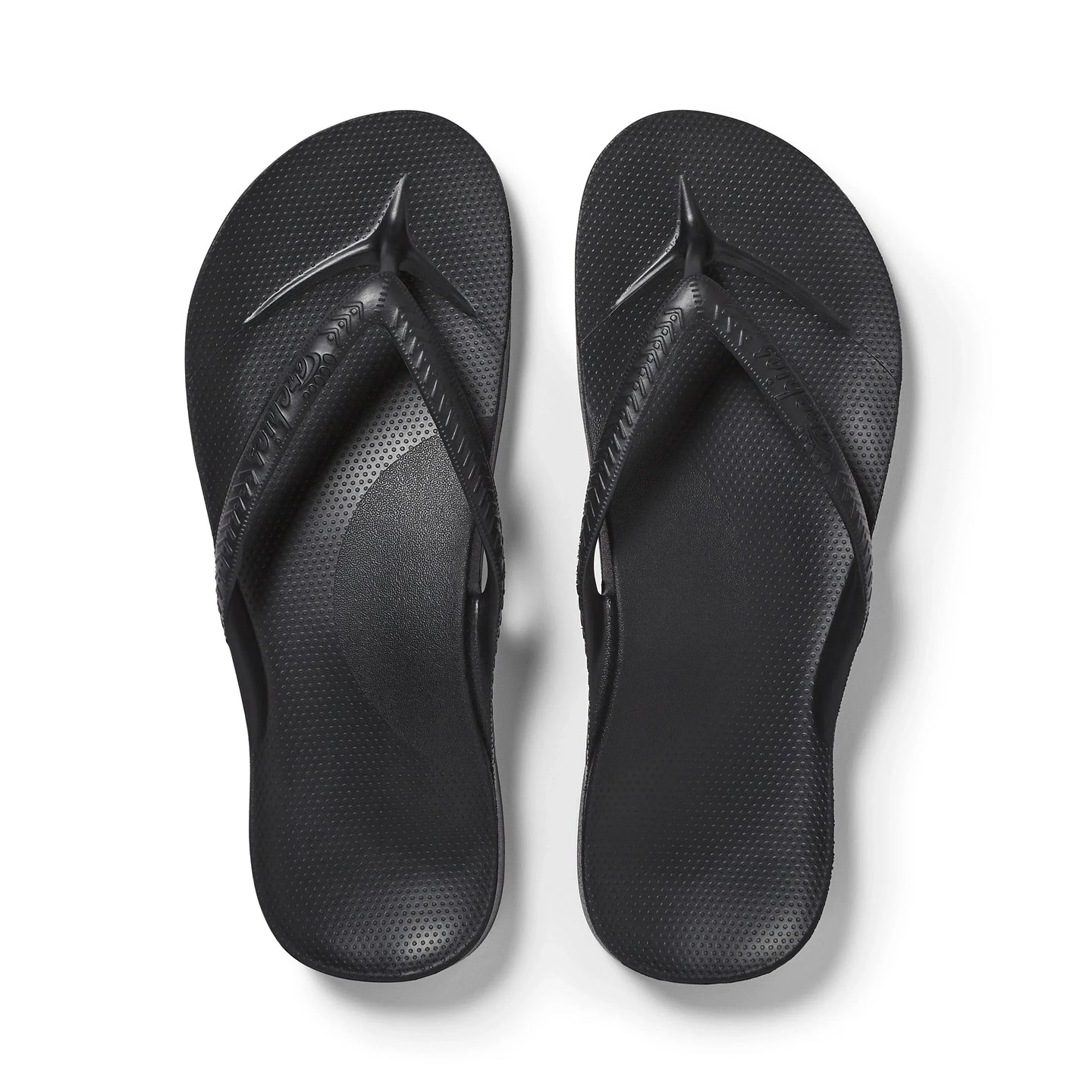 Black Flip-Flops with Classic Arch Support