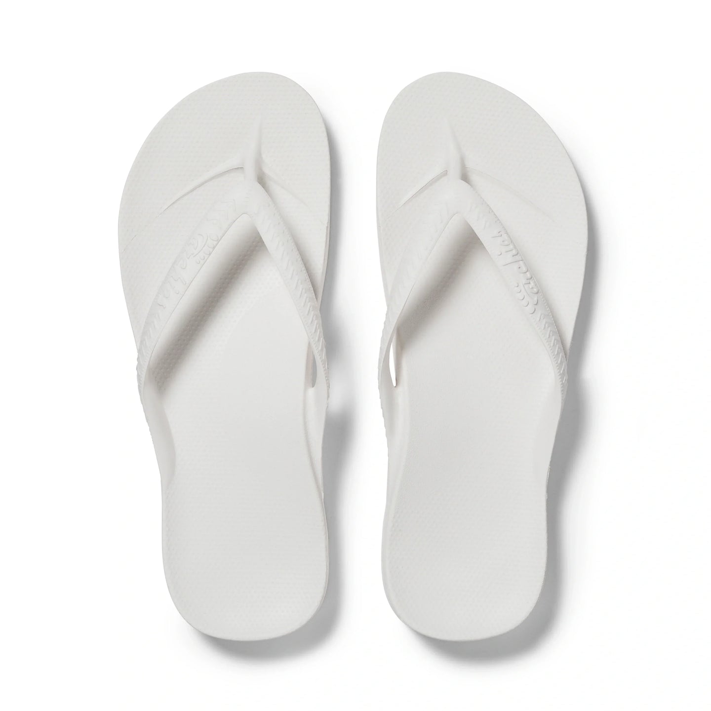 White Flip-Flops with Classic Arch Support