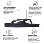 Arch Support Flip Flops - Classic - Crystal Black