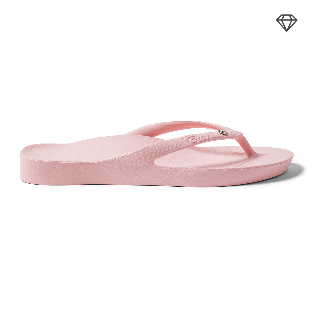 Crystal Arch Support Flip-Flops in Pink