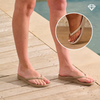 Arch Support Flip Flops - Classic - Crystal Taupe