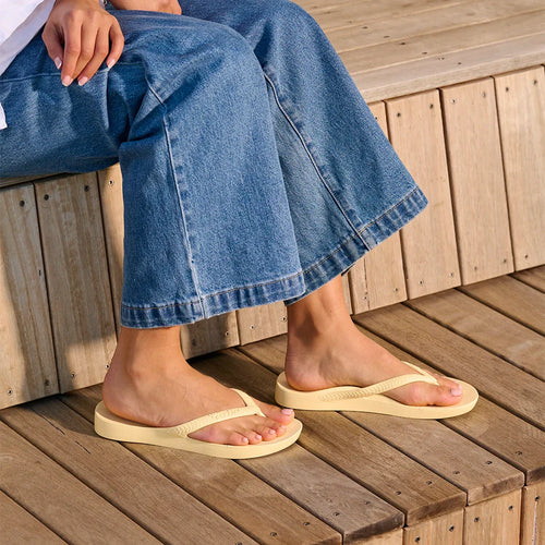 Arch Support Flip Flops - Classic - Lemon